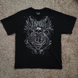 Tapout Graphic T-Shirt Mens XL Black Skull Wing Dagger MMA MMA Style Tee
